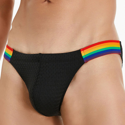 Calzoncillos Hombre Malla Nylon Cintura Arcoíris Baja Comodidad
