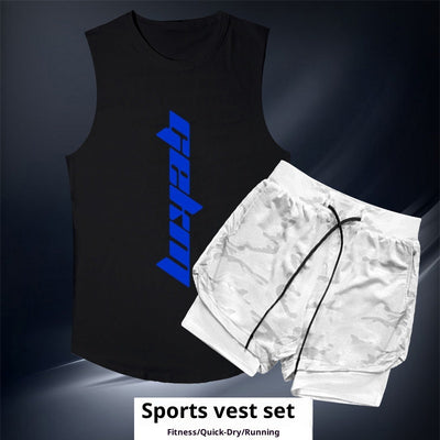 Conjunto Deportivo para Hombre - Chaleco y Shorts para Correr y Entrenamiento - Image 32