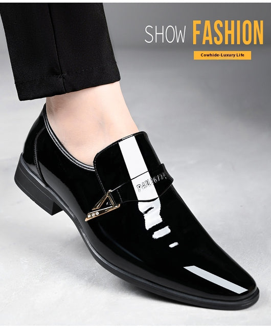 Zapatos Casuales de Cuero para Hombre Estilo Británico Clásico con Punta Afilada - Image 11
