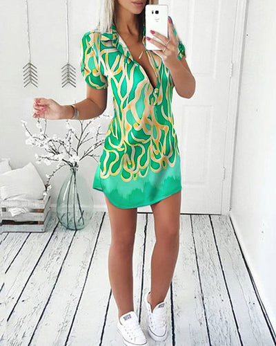 Vestido Camisero con Estampado de Solapa para Mujer - Image 10