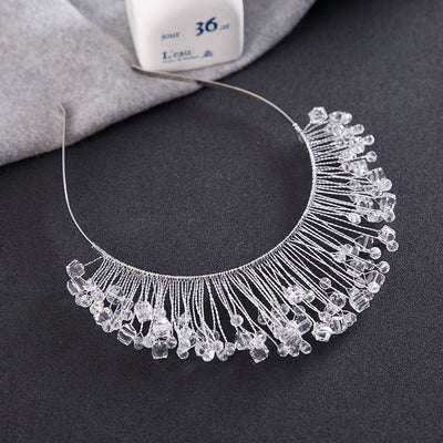 Diadema Nupcial con Cristales Facetados - Tocado de Novia Artesanal - Image 11