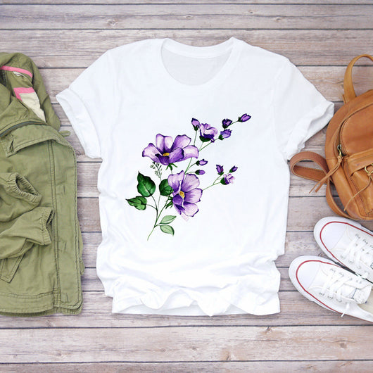 Blusa Estampado Floral Blanca Manga Corta - Image 13