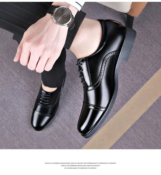 Zapatos de Cuero Formales Puntiagudos para Hombre - Estilo Ejecutivo Británico - Image 14