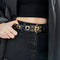 Cinturón Metal Punk para Mujer con Corazón Calado - Estilo Hip Hop Negro