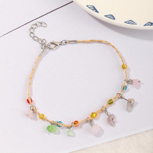 Pulsera Tejida en Rafia con Piedra Natural - Image 9