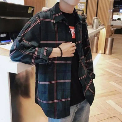 Camisa Holgada a Cuadros para Hombre - Image 6