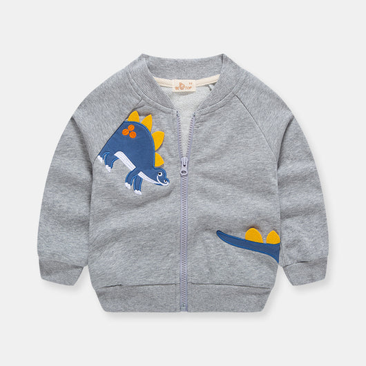 Chaqueta Deportiva Infantil con Cierre - Estilo Beisbolero Casual - Image 2