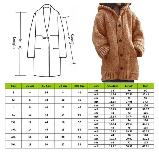 Cardigan Sudadera con Capucha de Largo Medio - Image 14