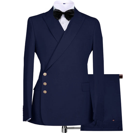 Traje Ejecutivo Slim Fit Dos Piezas Color Sólido para Hombre