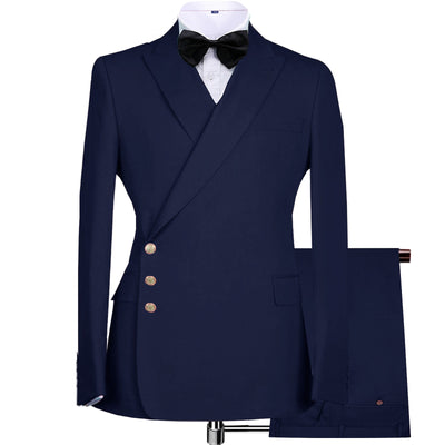 Traje Ejecutivo Slim Fit Dos Piezas Color Sólido para Hombre
