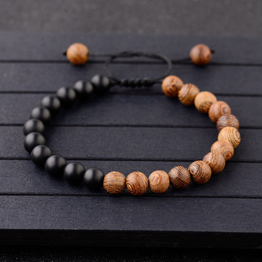Pulsera de Yoga con Cuentas de Madera Natural para Mujer - 8mm - Image 4
