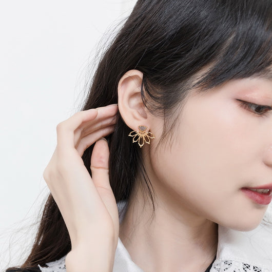 Aretes de Plata Esterlina Hechos a Mano con Piedras Naturales - Image 7