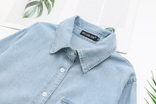Camisa Denim Manga Larga con Bolsillo - Image 18
