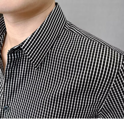 Camisa Cuadros Minimalista para Hombre - Estilo Moderno - Image 15