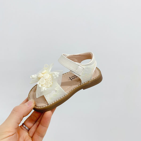 Sandalias Princesa con Moño de Tul Suave para Bebé