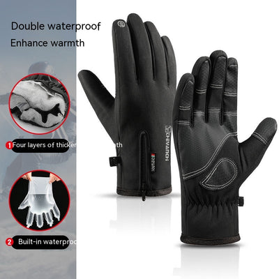Guantes de Invierno Impermeables con Cierre y Pantalla Táctil