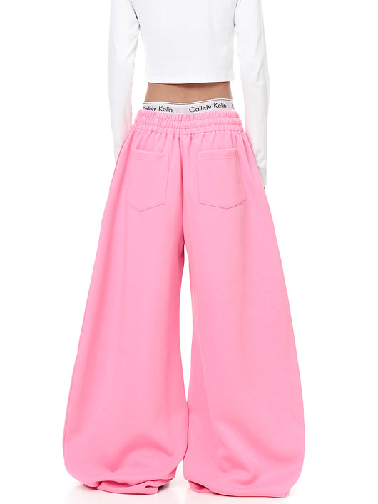 Pantalones Deportivos Anchos con Estampado de Letras para Mujer - Image 5