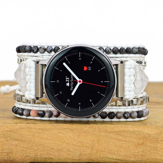Pulsera Reloj Tejida Bohemia con Cuerda de Cera - Image 2