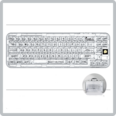 Teclado Gaming Inalámbrico Bluetooth Tri-Modo Personalizable Ice-Through - Image 8