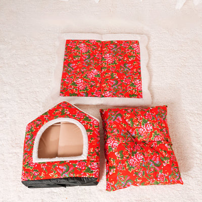 Casa Cálida para Gatos Estilo Chino - Refugio Cerrado para Todas las Estaciones - Image 6