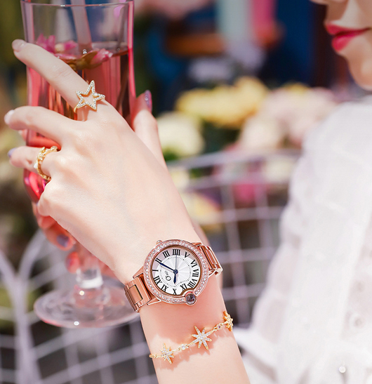 Reloj de Moda para Mujer con Banda de Acero y Micro-grabado de Diamantes - Image 10