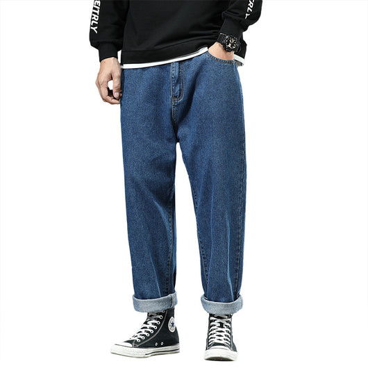 Jeans Anchos de Verano para Hombre Talla Grande Corte Recto Suelto - Image 12