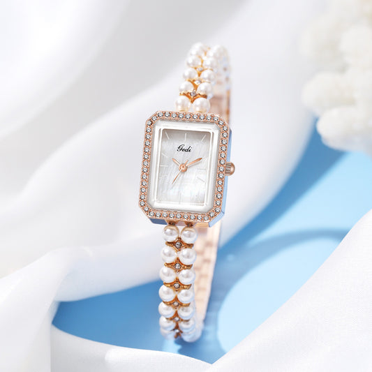 Reloj de Cuarzo Creativo para Mujer con Perlas de Concha - Image 2