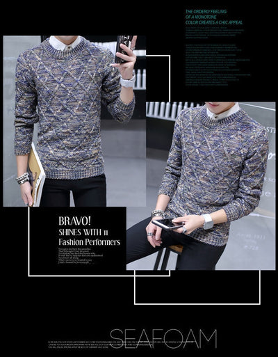 Suéteres Modernos para Hombre - Otoño e Invierno - Image 18