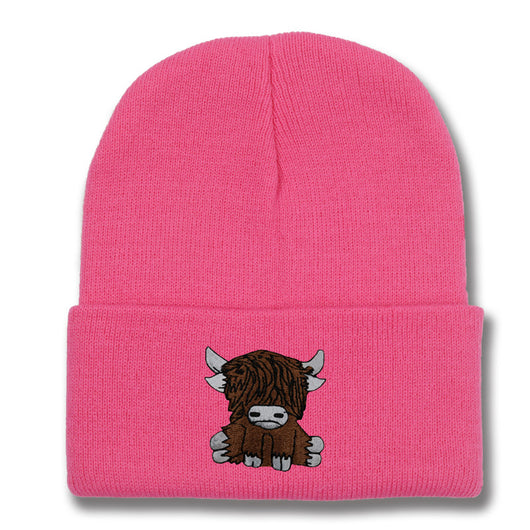 Gorro de Lana Tejido con Diseño de Yak Peludo - Abrigo Otoño e Invierno - Image 3