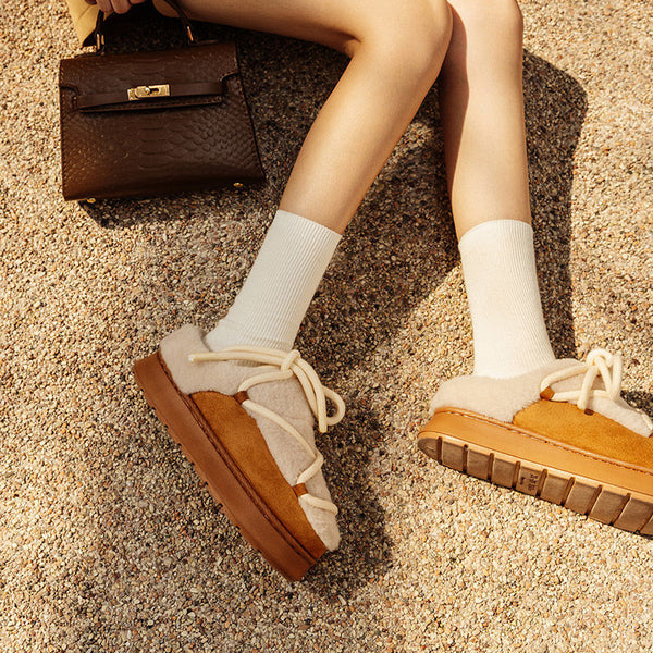 Pantuflas Plataforma para Mujer con Punta Cerrada - Uso Interior y Exterior