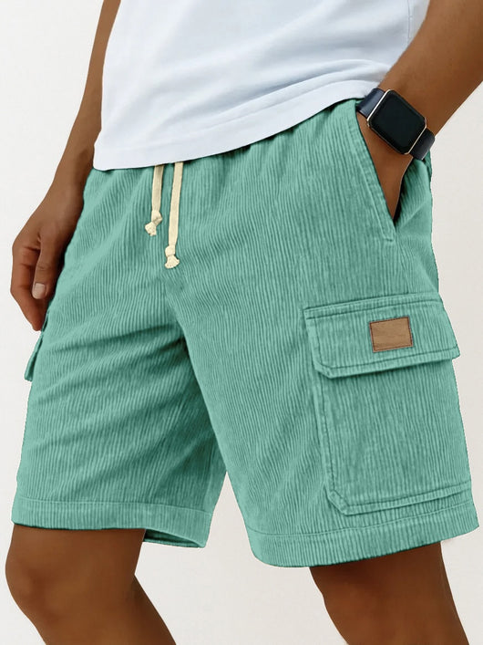 Shorts Corduroy con Bolsillos Laterales y Cordón 3D para Hombre - Image 6