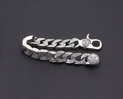 Pulsera de Plata 925 Retro para Hombre con Diseño Creativo y Agujeros Pop - Image 8