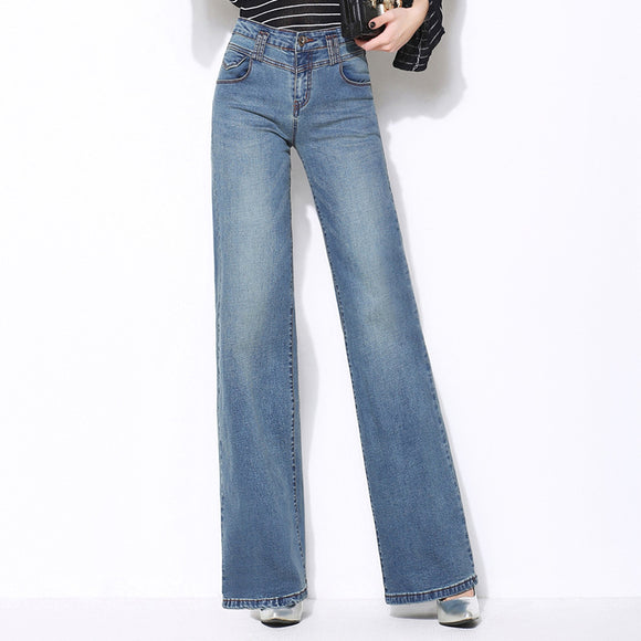 Pantalones Denim Rectos Anchos para Primavera y Otoño