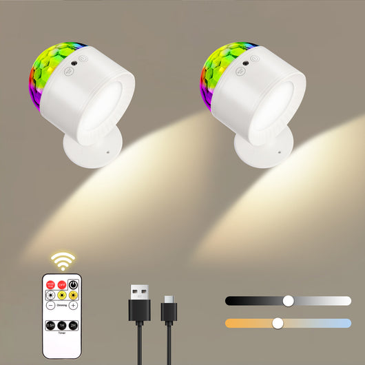Lámpara de Pared LED Inteligente con Control Remoto y Temperatura de Color Ajustable - Image 8