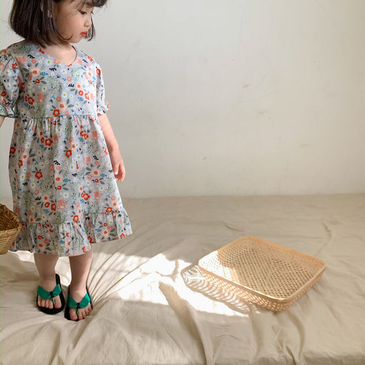 Vestido Infantil de Verano con Estampado Floral - Image 7