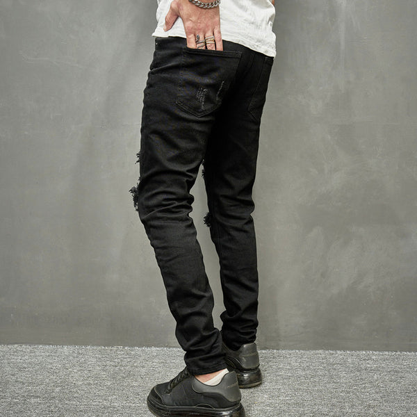 Jeans Skinny Elásticos para Hombre en Tono Claro