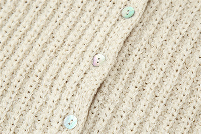 Abrigo Tejido con Moño Organza Transparente en Colores Sólidos - Image 18