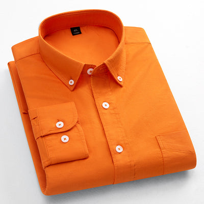 Camisa Oxford de Algodón Puro Transpirable para Hombre - Image 8