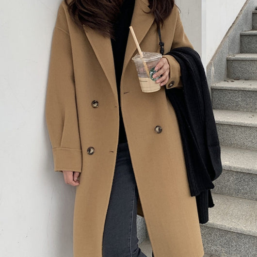 Abrigo de Lana Midi Mujer Acolchado Talla Pequeña