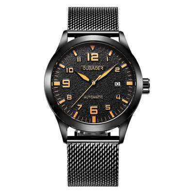 Reloj Automático de Acero Inoxidable con Malla Industrial y Fecha - Image 4