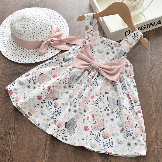 Vestido de Algodón Estampado para Niña con Mariposas - Image 2