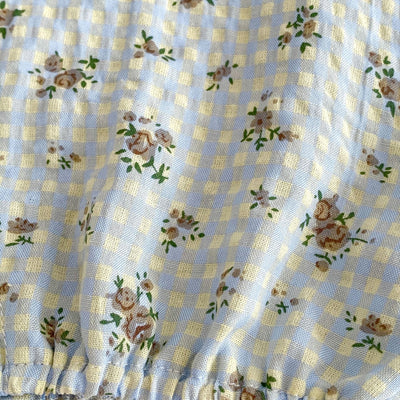 Pantalones de Trabajo con Tirantes Estampado Cuadros y Flores - Image 11