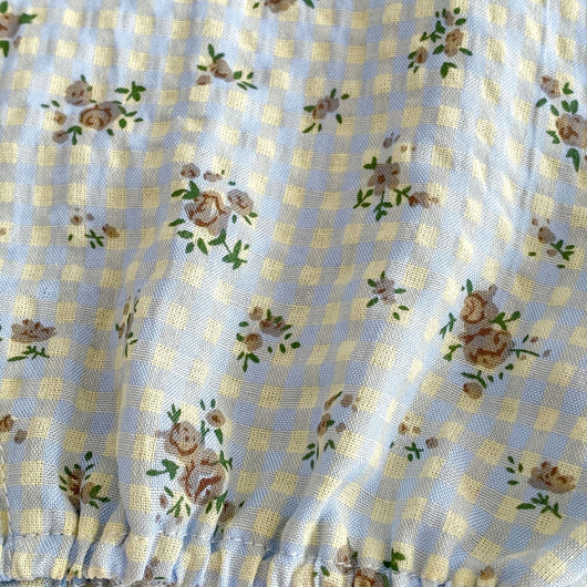 Pantalones de Trabajo con Tirantes Estampado Cuadros y Flores - Image 11