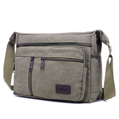Bolsa de Lona para Hombre - Morral Horizontal de Hombro - Image 3