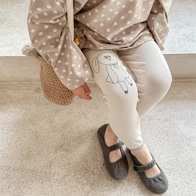Leggings Infantiles Estampado Conejo Otoño - Diseño Adorable - Image 8