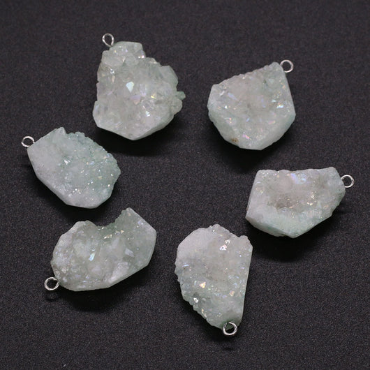 Colgante de Ágata Natural con Cristal en Forma Irregular - Accesorios DIY para Joyería - Image 4