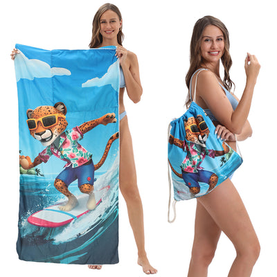 Toalla de Playa Transformable con Bolsa de Almacenamiento - Image 9