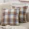 Light Brown Plaid Pillow 45 x 45 cm