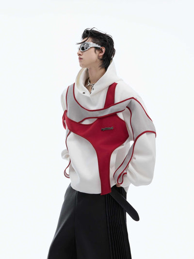 Sudadera con Capucha y Costuras Reforzadas Bicolor - Image 5
