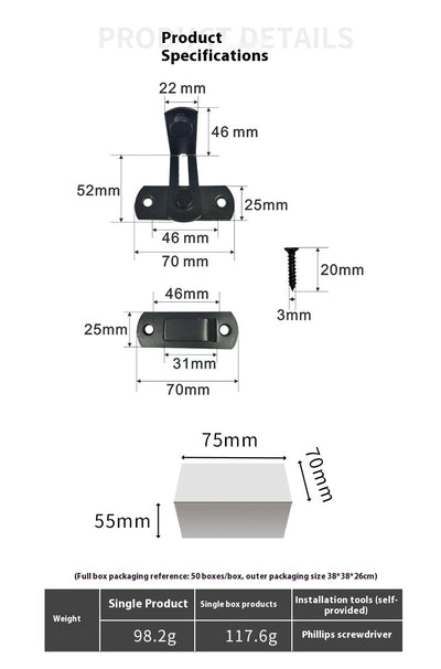 Cerradura de Puerta Corredera Acero Inoxidable - Seguridad Industrial Premium - Image 10